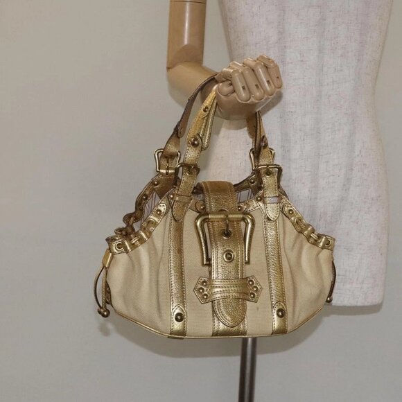 LOUIS VUITTON Trianon Teda GM Hand Bag Canvas Gold - Picture 1 of 14